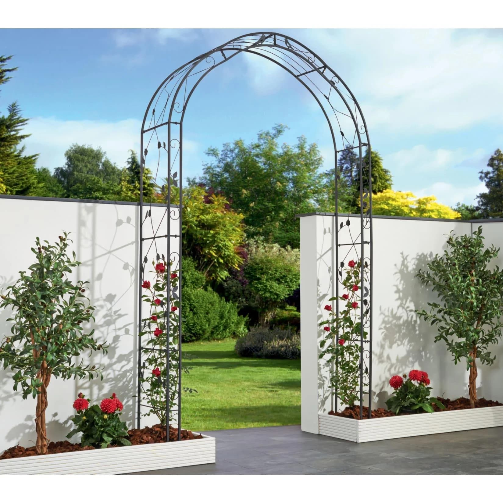 Garden Pleasure Rosenbogen Mira Anthrazit Metall