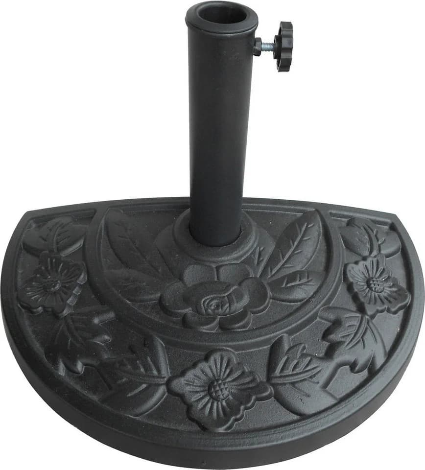 Garden Pleasure Schirmhalter Schwarz für Wandschirme mit Blumenmotiv