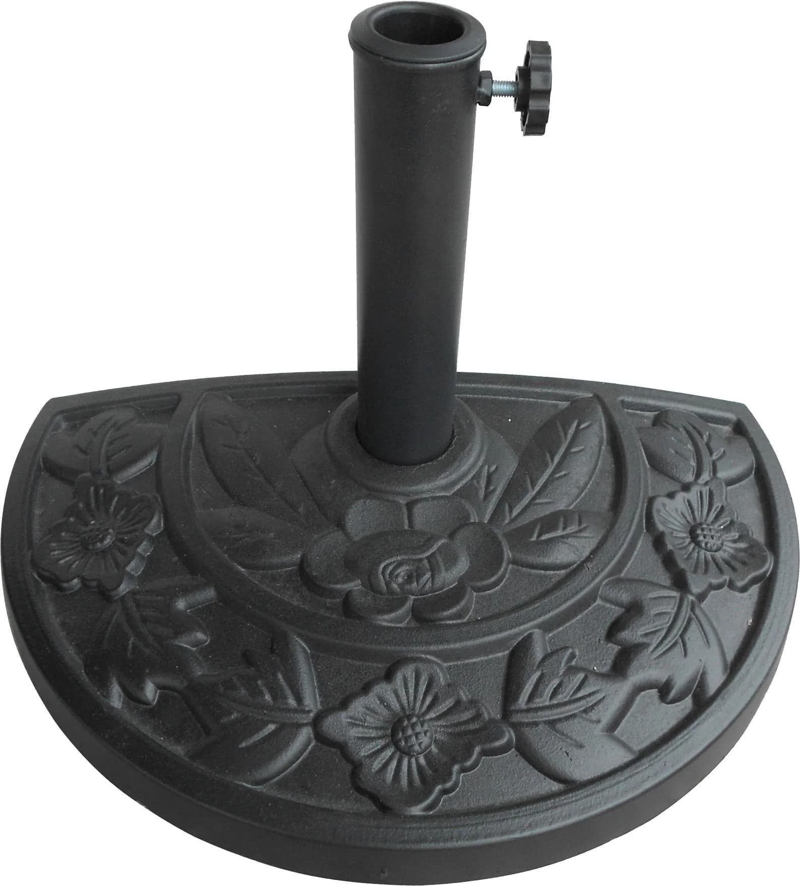 Garden Pleasure Schirmhalter Schwarz für Wandschirme mit Blumenmotiv - Bild 2