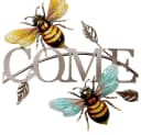 Harms Import Wanddeko Welcome Bienen Metall Bunt Bild 4