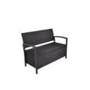 Garden Pleasure Gartenbank Ferrara Schwarz mit Staufach Bild 1
