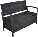 Garden Pleasure Gartenbank Ferrara Schwarz mit Staufach Bild 3