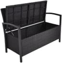Garden Pleasure Gartenbank Ferrara Schwarz mit Staufach Bild 4