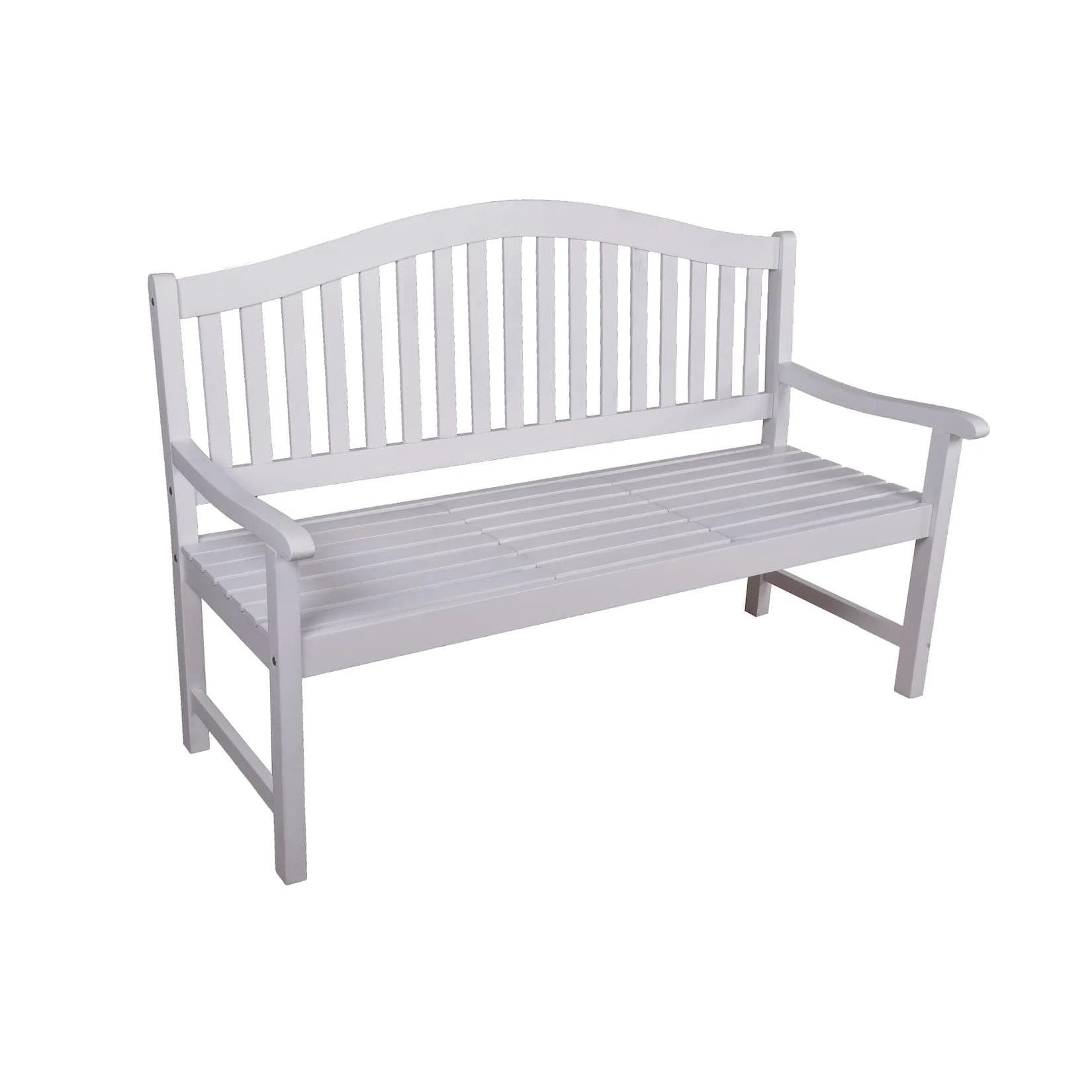 Garden Pleasure Gartenbank Singapur Weiß mit hochklappbarem Tisch