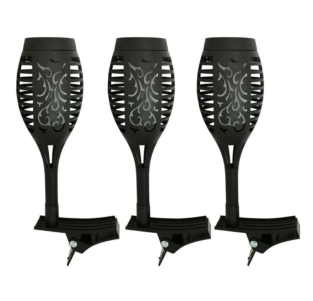 Harms Import LED Solarleuchte Warmweiß Solarflackernde Balkon Gartendeko - Bild 2