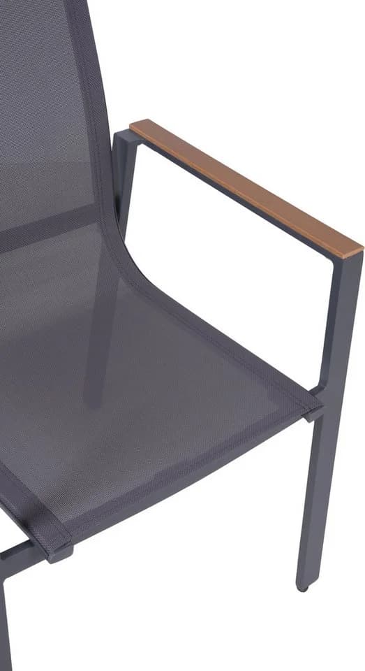 Garden Pleasure Stapelstuhl SILEA 2er Set Braun Anthrazit Aluminium - Bild 5