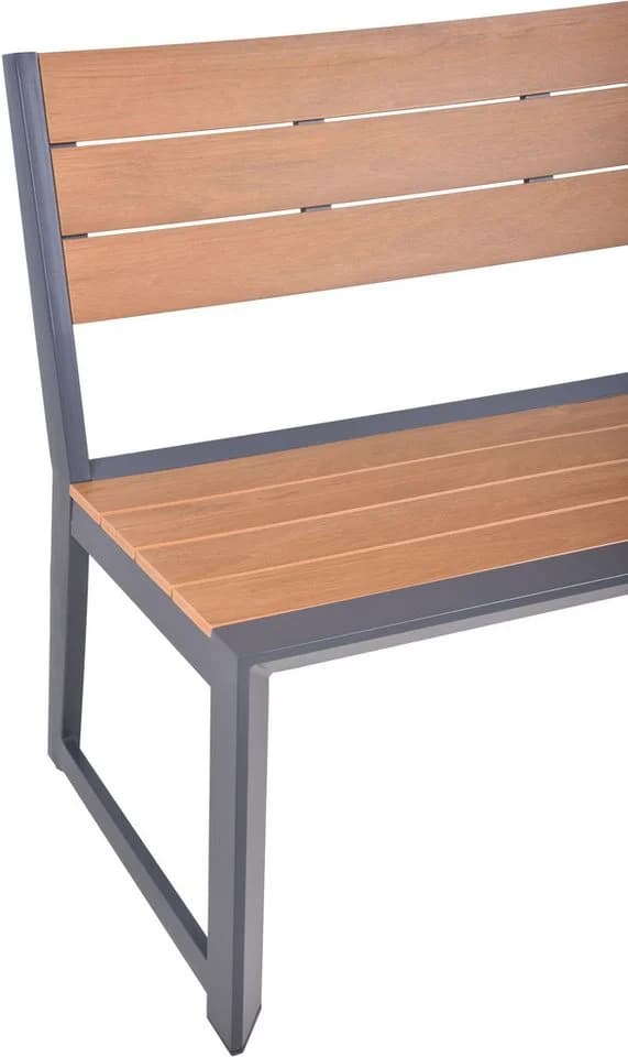 Garden Pleasure Sitzbank SILEA Anthrazit Aluminium - Bild 3