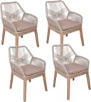 Garden Pleasure Armlehnstuhl POMONA 4er Set Akazie Braun Beige Bild 2