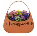 Harms Import Blumentasche Braun Rostoptik Eisen Wanddeko Bild 1