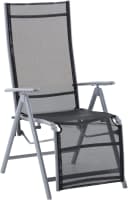 Garden Pleasure Relaxsessel ARIOLA Schwarz Manuell Verstellbar Bild 2
