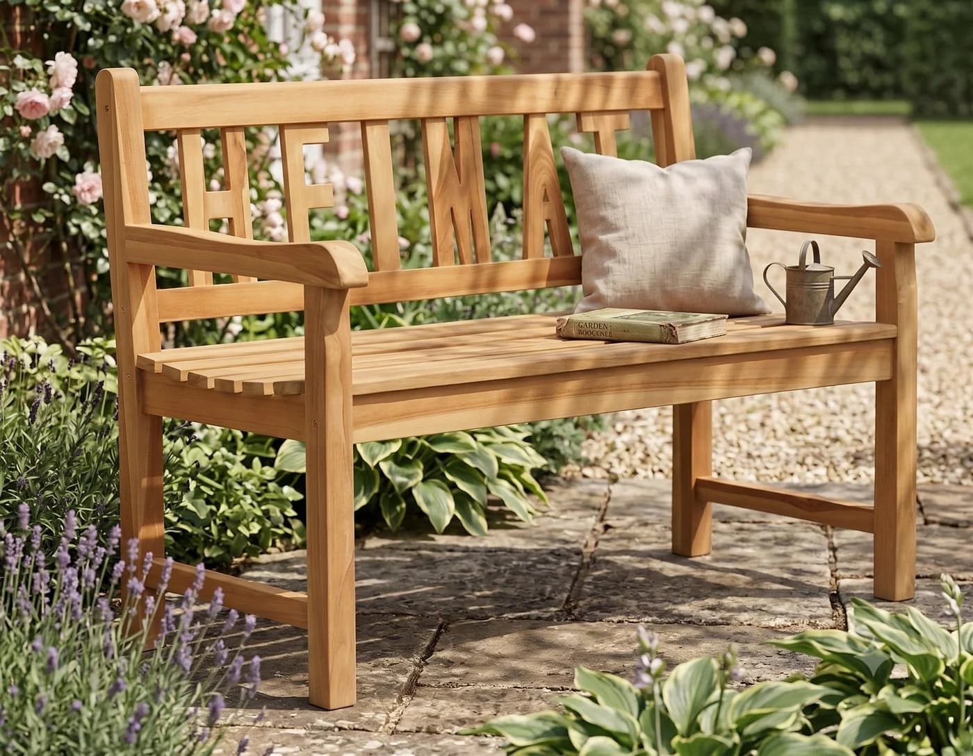 Garden Pleasure Gartenbank HEIMAT 2-Sitzer Teak Wetterfest