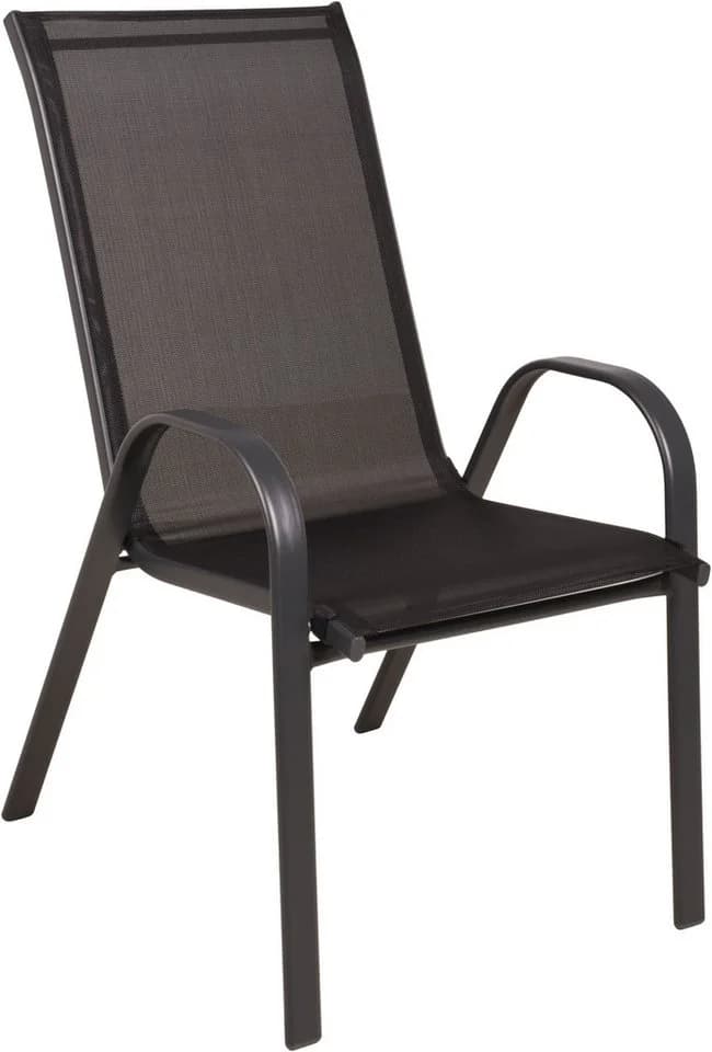 Garden Pleasure Stapelstuhl RIONA 2er-Set Anthrazit/Schwarz