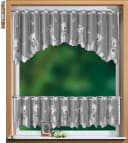 Gardinenbox Scheibengardine 2-teilig Weiß Transparent Stangendurchzug Bild 1