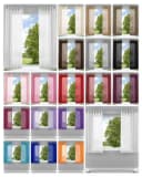 Gardinenbox Voile Gardine 2er Set Rot Transparent mit Schlaufen Bild 1