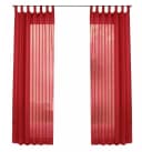 Gardinenbox Voile Gardine 2er Set Rot Transparent mit Schlaufen Bild 3