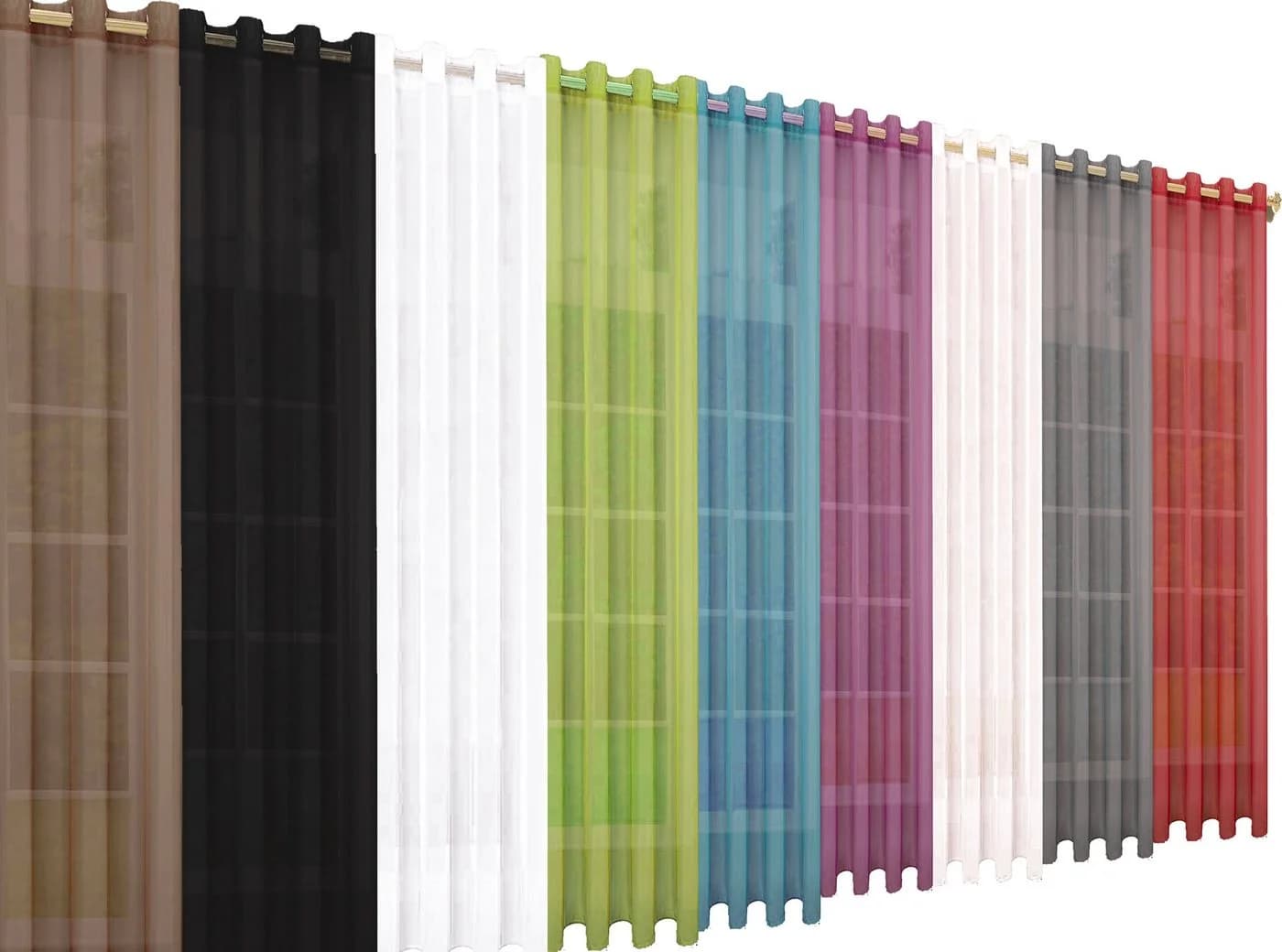 Gardinenbox Gardine (2 St) Transparent Voile