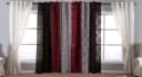 Gardinenbox Vorhang-Set 2er Braun Barock blickdicht Flockfasern Bild 1
