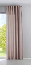 Gardinenbox Vorhang Taupe Leinen-Optik 2 St. Verdeckte Schlaufen Bild 4