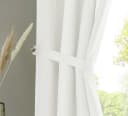 Gardinenbox Vorhang 2er Set Blickdicht Microsatin Creme Bild 1