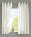 Gardinenbox Vorhang 2er Set Blickdicht Microsatin Creme Bild 2