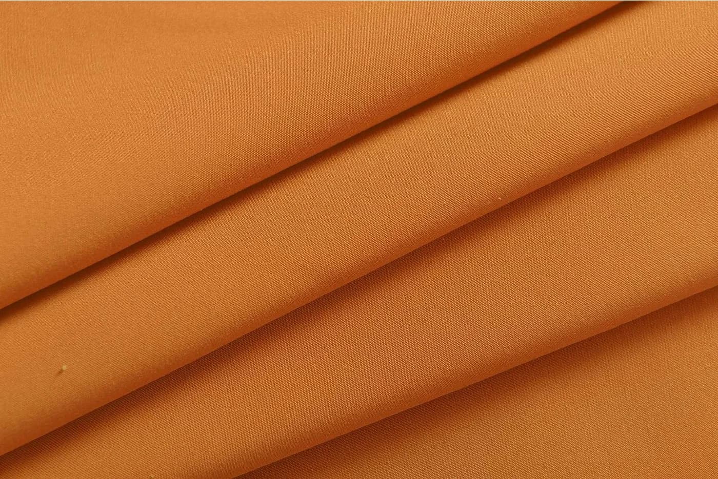 Gardinenbox Vorhang 2er Set Orange Microsatin blickdicht mit Schlaufen - Bild 3