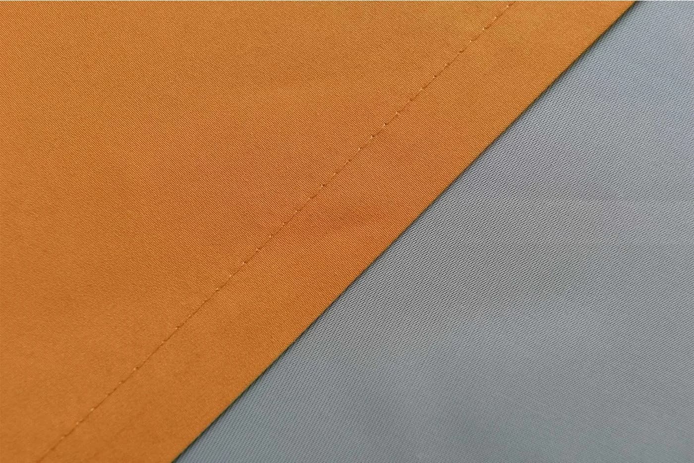 Gardinenbox Vorhang 2er Set Orange Microsatin blickdicht mit Schlaufen - Bild 4