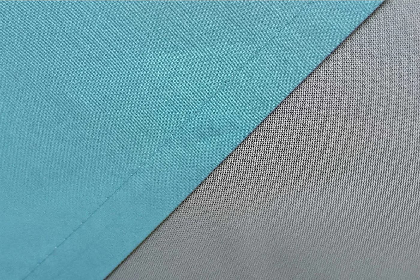 Gardinenbox Vorhang Türkis Micro Satin Blickdicht mit Schlaufen - Bild 5