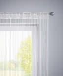 Gardinenbox Fadenvorhang 2 Stk Weiß Transparent Polyester Bild 5