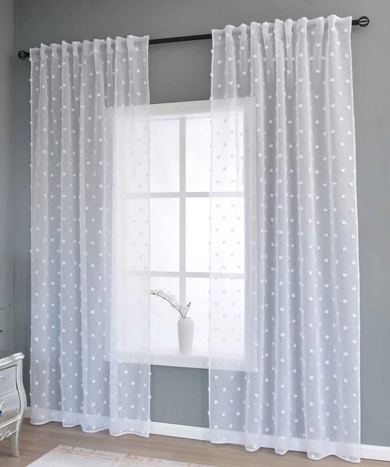 Gardinenbox VALENCIA Gardine 2er Set Transparent Polyester Multiband - Bild 2