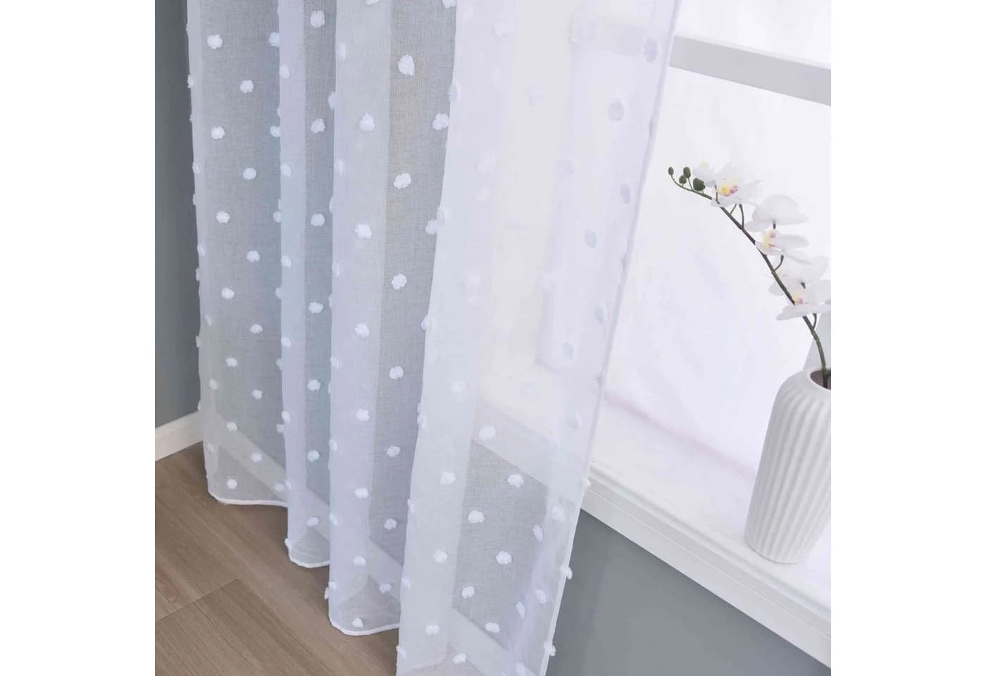 Gardinenbox VALENCIA Gardine 2er Set Transparent Polyester Multiband - Bild 5