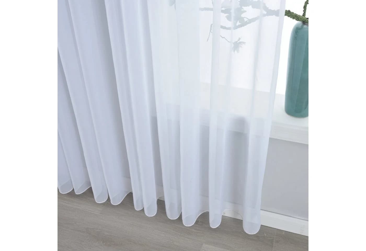 Gardinenbox Voile Gardine Weiß Transparent - Bild 5