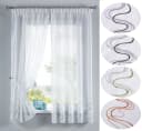 Gardinenbox Gardine Set 2-tlg. Grün Transparent WELLE Stickerei Bild 1