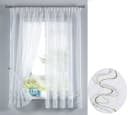 Gardinenbox Gardine Set 2-tlg. Grün Transparent WELLE Stickerei Bild 2