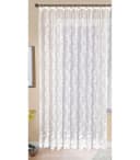 Gardinenbox Store Jacquard Mainz Weiß Blumenmuster Universalband Bild 2