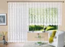 Gardinenbox Jacquard Store Weiß Blumenmuster Bild 1