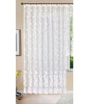 Gardinenbox Jacquard Store Weiß Blumenmuster Bild 2