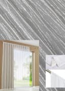 Gardinenbox Bogenstore Weiß Jacquard Kräuselband 120x300 cm Bild 5