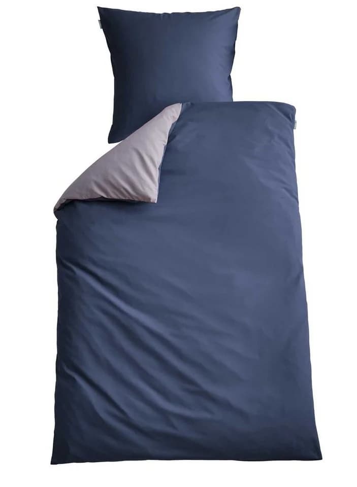 Shangrila Wendebettwäsche Microsatin 2-teilig Dunkelblau Grau