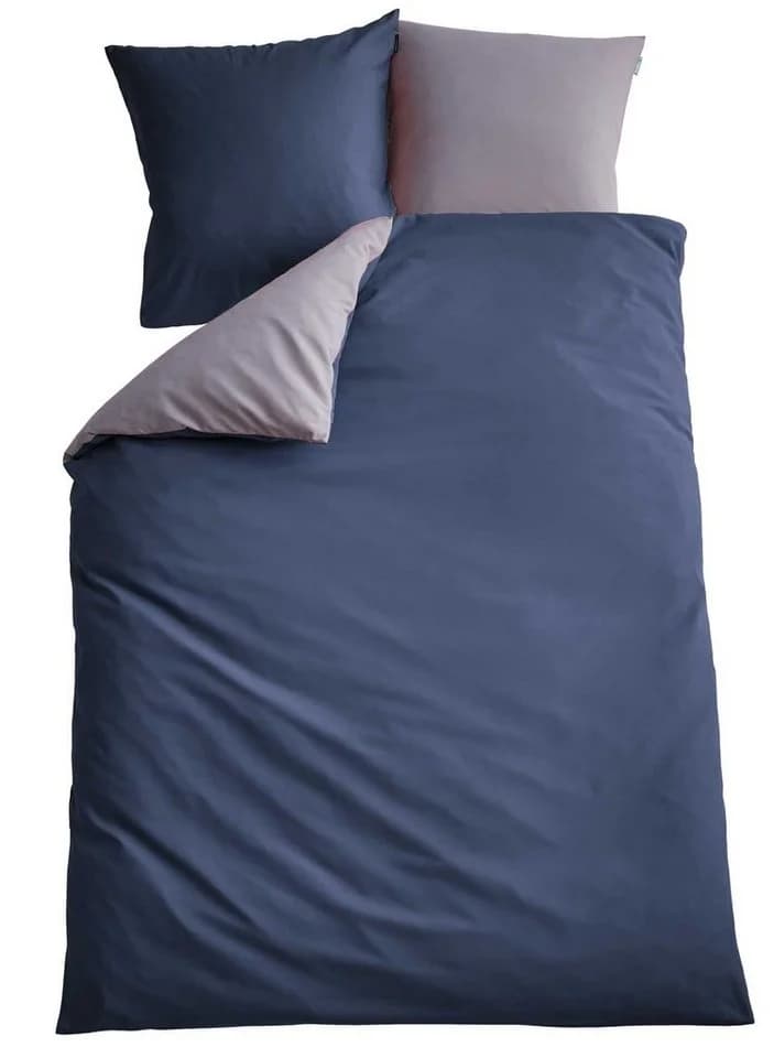 Shangrila Wendebettwäsche Microsatin 2-teilig Dunkelblau Grau - Bild 3