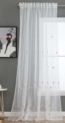 Gardinenbox Gardine Florenz Raschel Transparent mit Stickerei Bild 1