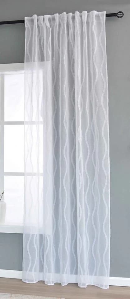 Gardinenbox Gardine Waves Transparent Polyester Multiband - Bild 2
