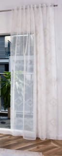 Gardinenbox Gardine transparent Polyester Chevron Natur Taupe Bild 2