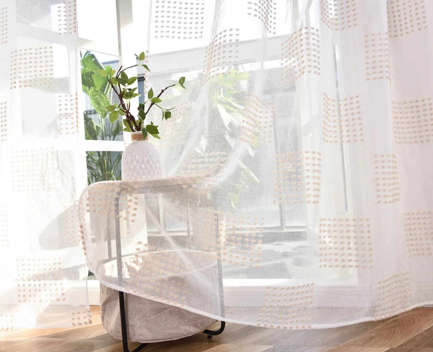 Gardinenbox Gardine transparent Polyester Geo VALENCIA Multiband Scherli - Bild 4