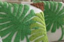 Gardinenbox Kissenhülle Grün Monstera Frottee Leinenstoff Bild 1