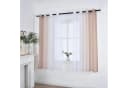 Gardinenbox Voile Gardine 2 St Braun Transparent Ösen Farbverlauf Bild 2