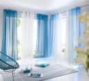 Gardinenbox Voile Gardine 2 St Braun Transparent Ösen Farbverlauf Bild 3