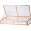 Dobar Großer Frühbeetaufsatz für Hochbeete Kiefernholz Polycarbonat Bild 1
