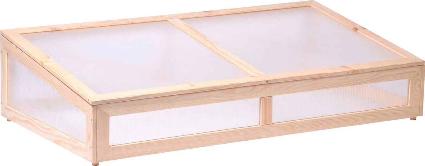 Dobar Großer Frühbeetaufsatz für Hochbeete Kiefernholz Polycarbonat - Bild 4