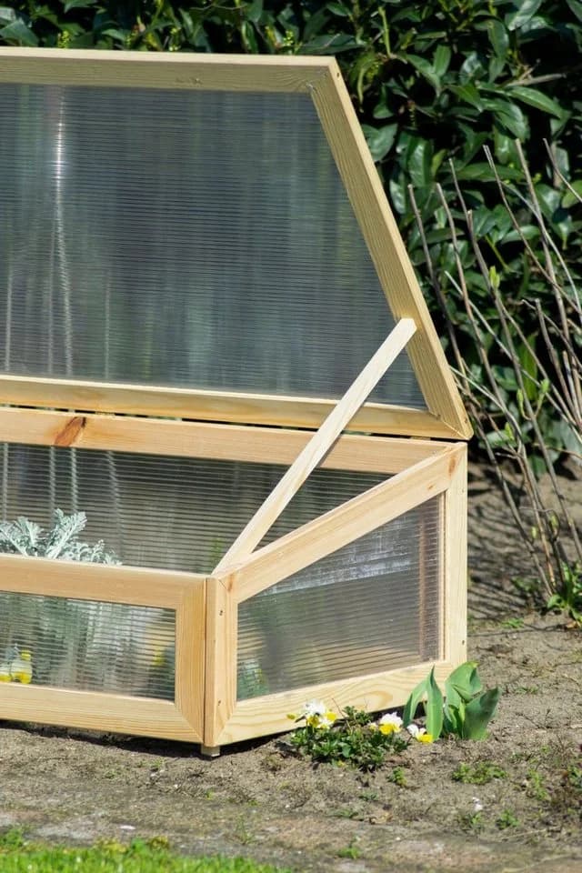 Dobar Großer Frühbeetaufsatz für Hochbeete Kiefernholz Polycarbonat - Bild 5