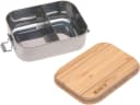 LÄSSIG Lunchbox Garden Explorer Kinder Silber/Braun mit Bambusdeckel Bild 1
